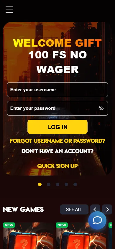 Orbit Spins Casino home page on a mobile browser
